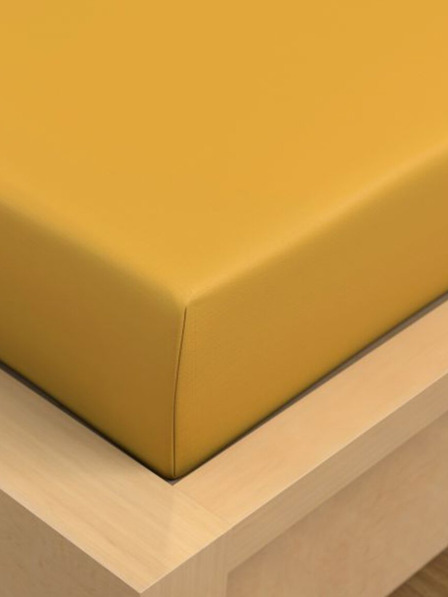 Kvalitex Prostěradlo bavlněné napínací 90x200cm žluté Kvalitex