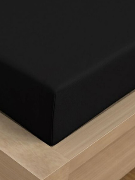 Kvalitex Saténové prostěradlo Luxury Collection 220x200cm černé Kvalitex