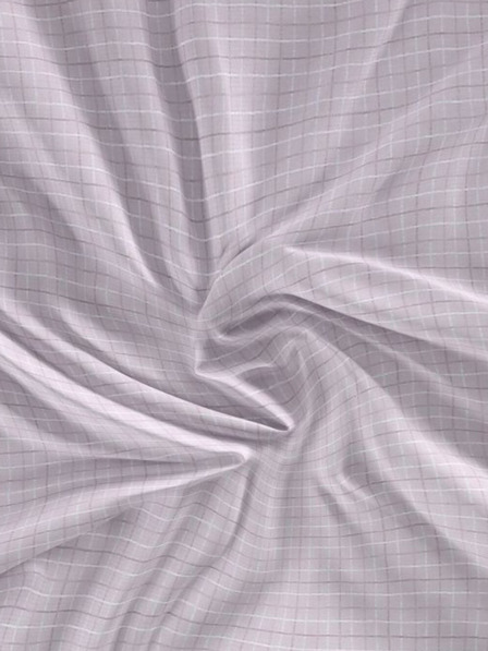 Kvalitex Saténové prostěradlo Luxury Collection 90x200cm Káro fialové Kvalitex