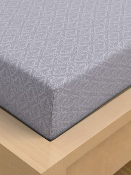 Kvalitex Saténové prostěradlo Luxury Collection 100x200cm Orient šedý Kvalitex