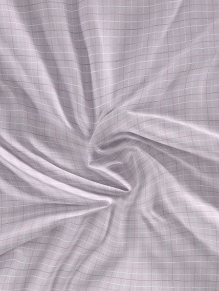 Kvalitex Saténové prostěradlo Luxury Collection 120x200cm Káro fialové Kvalitex
