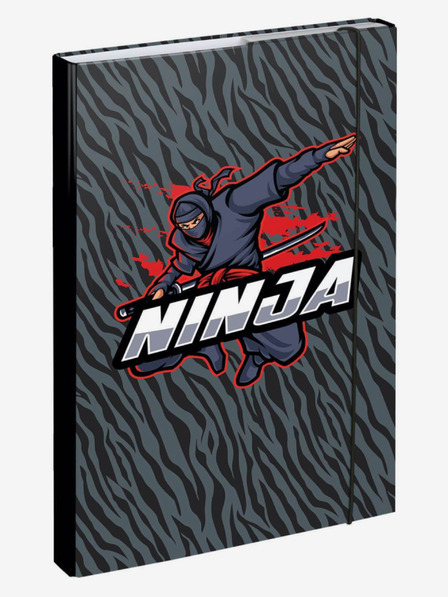 BAAGL  Šedé Desky na školní sešity A4 Ninja Baagl