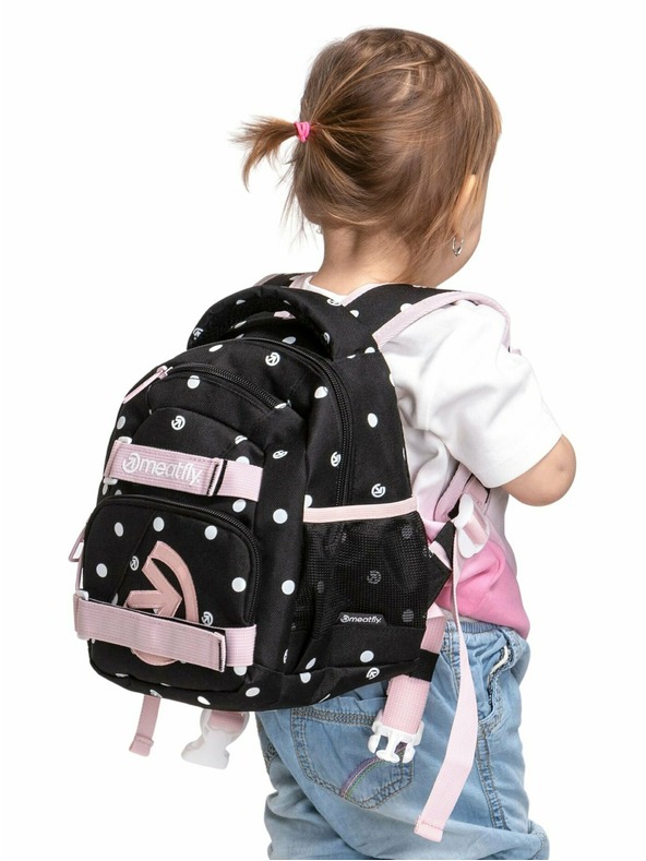 Meatfly Meatfly batoh Levi Black Dots 10 L | Černá | Objem 10 L