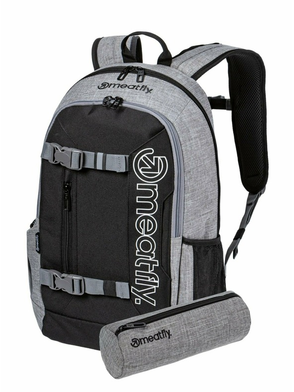 Meatfly Meatfly batoh Basejumper Grey Heather / Black 22 L | Černá | Objem 22 L