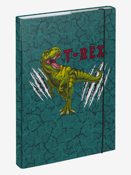 BAAGL  Zelené Desky na školní sešity A4 T-REX Baagl