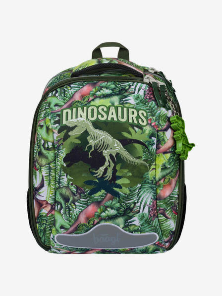 BAAGL  Zelená školní aktovka shelly dinosaurs Baagl