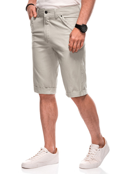 Edoti EDOTI Pánské krátké chino šortky, béžové