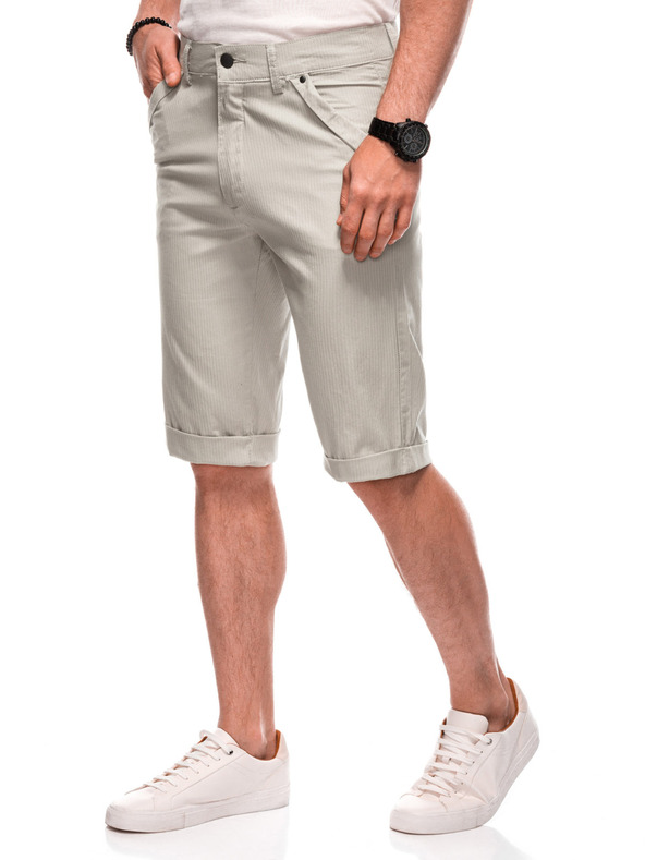 Edoti EDOTI Pánské krátké chino šortky, béžové