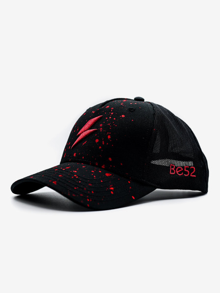 Be52 Be52 Bolt splash kšiltovka premium černá/červená