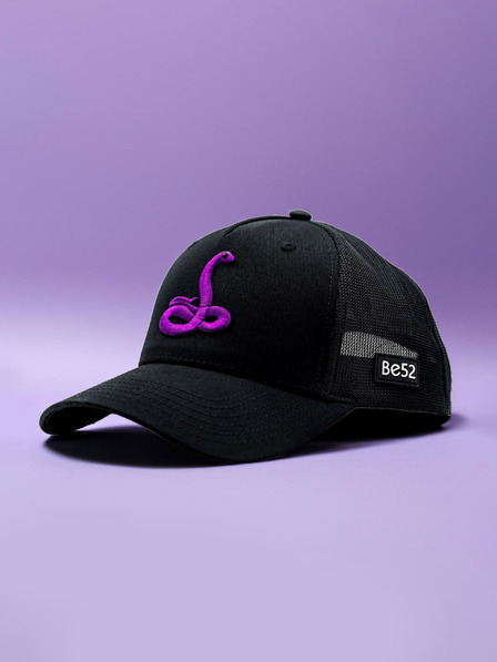 Be52 Be52 Snake kšiltovka premium černá/violet