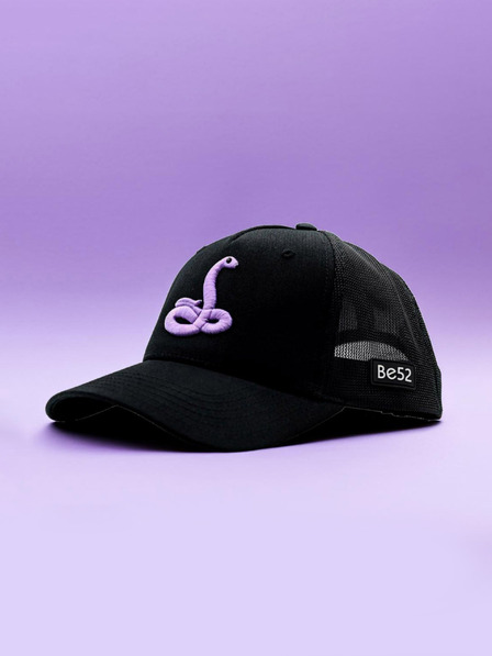 Be52 Be52 Snake kšiltovka premium černá/light violet