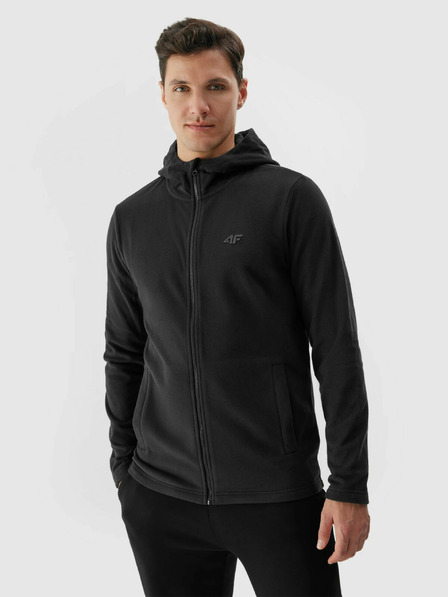 4F Pánský fleece regular s kapucí 4F