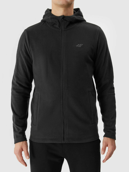 4F Pánský fleece regular s kapucí 4F
