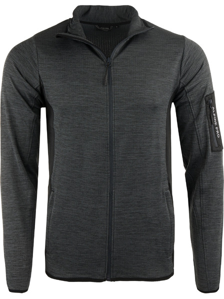 ALPINE PRO Pánská rychloschnoucí mikina s cool dry ALPINE PRO IRWES black