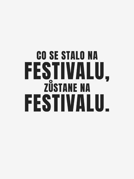ZOOT.Original Bílé pánské tričko ZOOT.Original Co se stane na festivalu, zůstane na festivalu