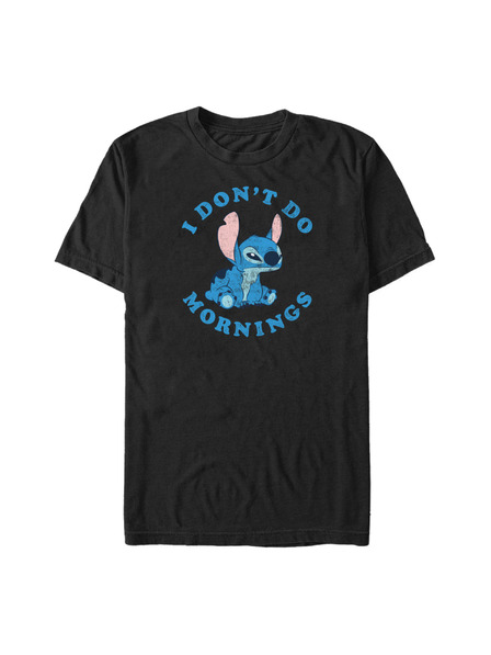 ZOOT.Fan Černé tričko Disney Stitch Mornings