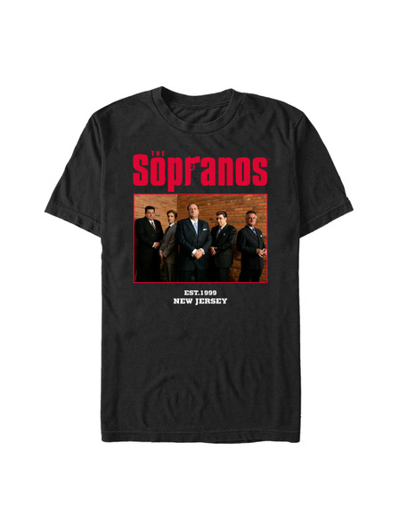 ZOOT.Fan Černé tričko HBO The Sopranos Cast