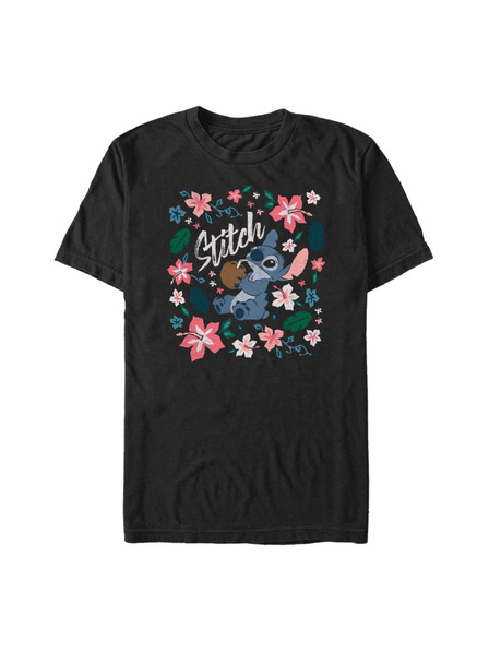 ZOOT.Fan Černé tričko Disney TROPICAL STITCH