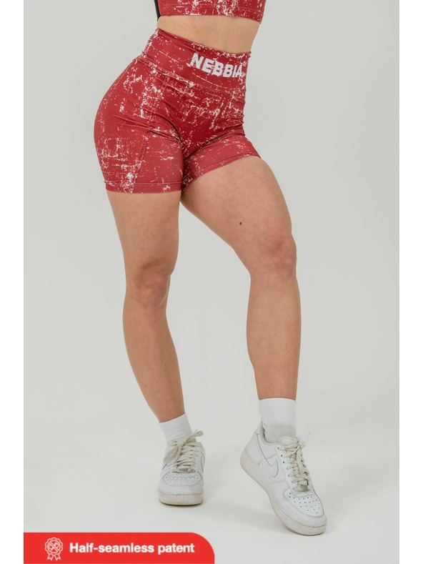 Nebbia Leginové šortky s vysokým pasem 5″ HAMMIES 615 XS,red