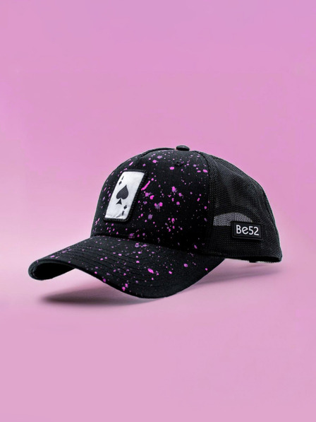 Be52 Be52 Ace splash kšiltovka premium černá/růžová