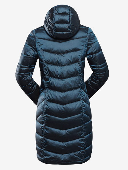 ALPINE PRO Dlouhý dámský ultralehký kabát ALPINE PRO OREFA modrá