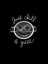 ZOOT.Original Černé dámské tričko ZOOT.Original Just chill & grill
