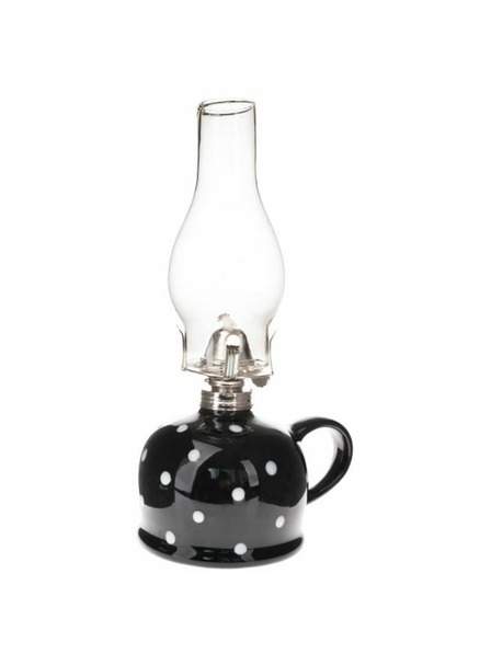 Casa de Engel Keramická petrolejová lampa, černá s puntíky, 0/9