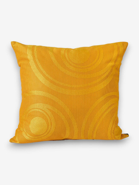 Kvalitex Žlutý polštář Circles 50x50cm Kvalitex