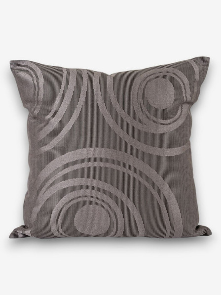 Kvalitex Šedý polštář Circles 50x50cm Kvalitex