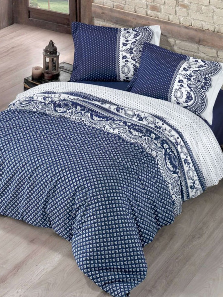 Kvalitex Klasické ložní bavlněné povlečení STANDARD 140x200, 70x90cm Canzone modré Kvalitex