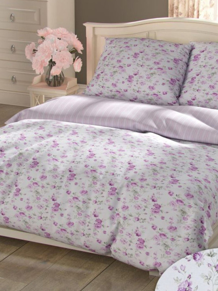 Kvalitex Francouzské prodloužené bavlněné povlečení PROVENCE COLLECTION 240x220, 70x90cm VIENTO růžové
