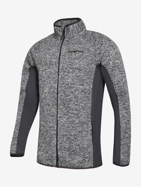ALPINE PRO Pánská mikina ALPINE PRO QELEN dk.true gray