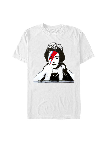 ZOOT.Fan Bílé tričko Banksy (Brandalised) Bansky Queen Ziggy