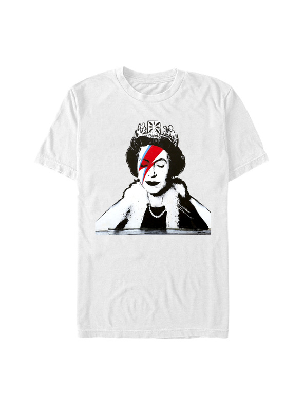 ZOOT.Fan Bílé tričko Banksy (Brandalised) Bansky Queen Ziggy
