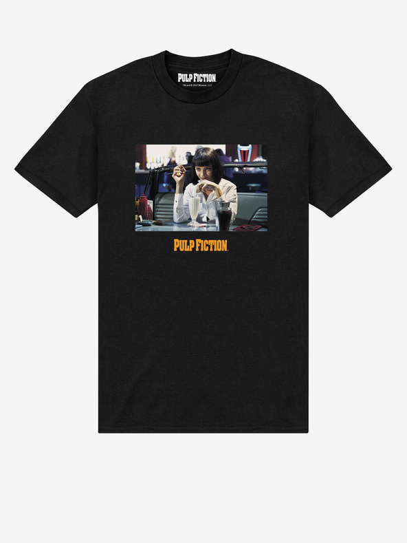 ZOOT.Fan Černé unisex tričko ZOOT.Fan Pulp Fiction Mia Wallace