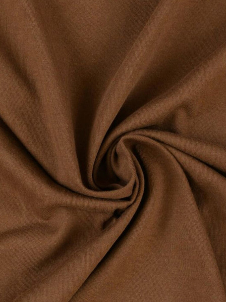 Kvalitex Jersey prostěradlo dvojlůžko 220x200cm tmavě hnědé
