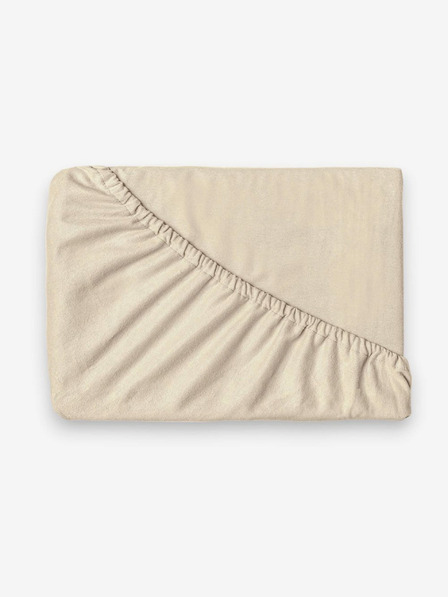Kvalitex Flanelové napínací prostěradlo 100x200cm světle béžové