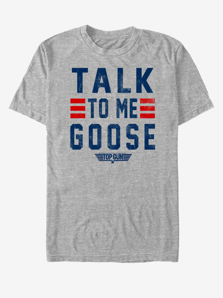 ZOOT.Fan Šedé melírované unisex tričko Paramount Goose Talk Stack