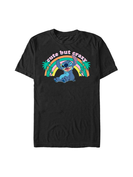 ZOOT.Fan Černé tričko Disney Kawaii Stitch