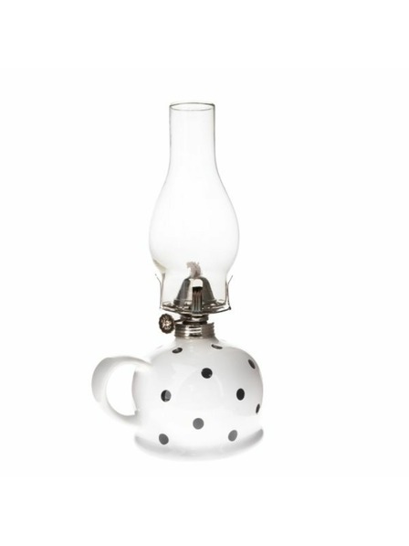 Casa de Engel Keramická petrolejová lampa - bílá s černými puntíky, 0/9