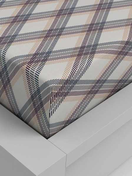 Kvalitex Bavlněné napínací prostěradlo 180x200cm checks Kvalitex