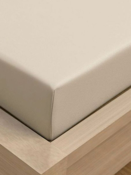 Kvalitex Jersey prostěradlo s lycrou 180x200cm světle béžové Kvalitex