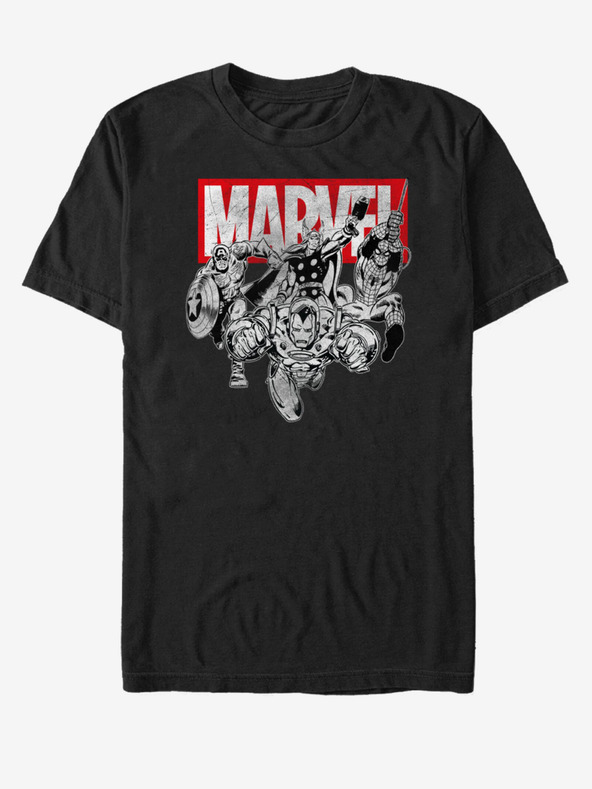 ZOOT.Fan Černé unisex tričko Marvel IronMan Poses