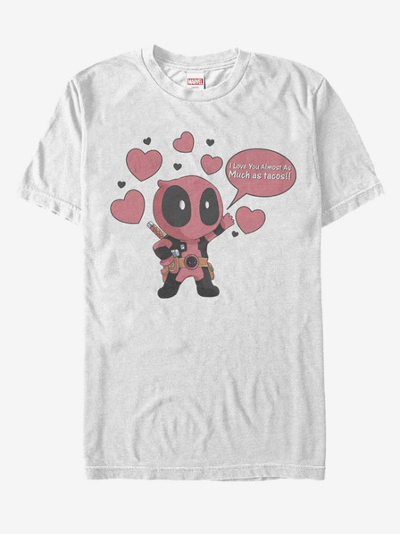 ZOOT.Fan Bílé unisex tričko Marvel Love Tacos