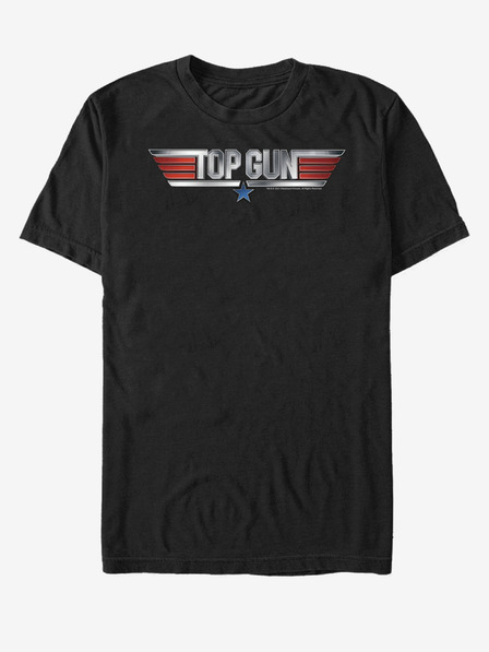 ZOOT.Fan Černé unisex tričko Paramount Top Gun 3D Logo