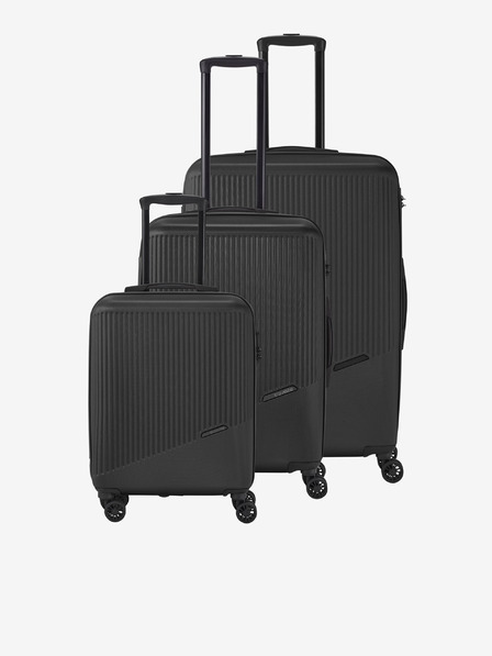 Travelite Sada tří cestovních kufrů v černé barvě Travelite Bali S,M,L Black
