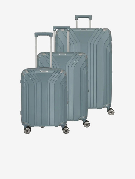 Travelite Sada tří cestovních kufrů v šedomodré barvě Travelite Elvaa 4w S,M,L
