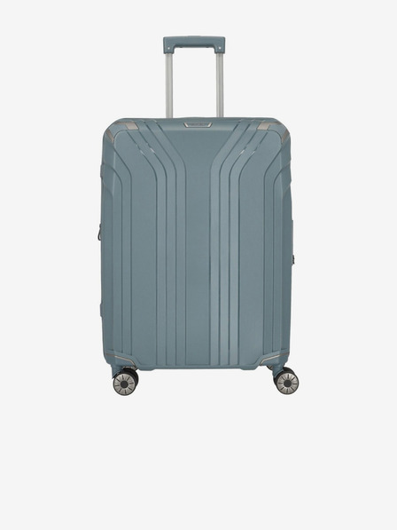 Travelite Šedomodrý cestovní kufr Travelite Elvaa 4w M