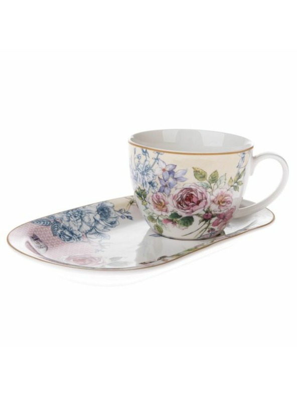 Casa de Engel Porcelánový hrnek s podnosem, 445ml, 6/18