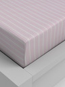 Kvalitex Bavlněné napínací prostěradlo 120x200cm růžový proužek Kvalitex